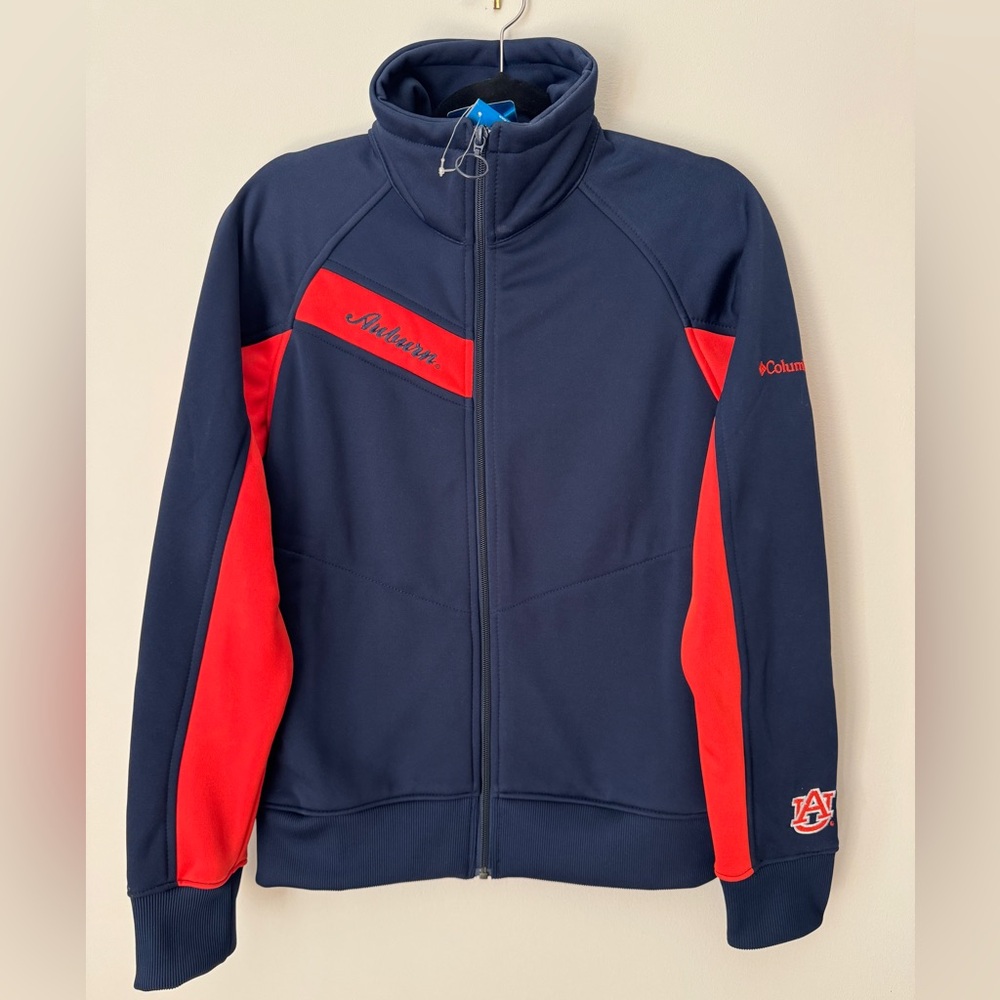 NWT Columbia Auburn Tigers Women’s Navy & Orange Full-Zip Jacket, Size L Large